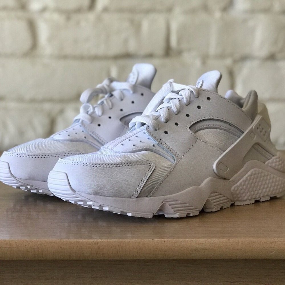 Nike Air Huarache Triple White Womens 11/ Mens 9.5 Sneakers Shoes Pure P… - Picture 5 of 10